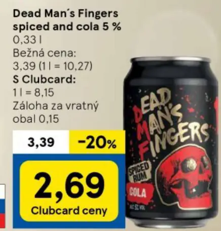 Dead Man’s Fingers spiced and cola 5 %