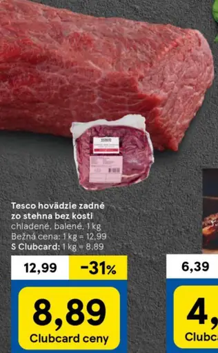 Tesco hovädzie zadné zo stehna bez kosti