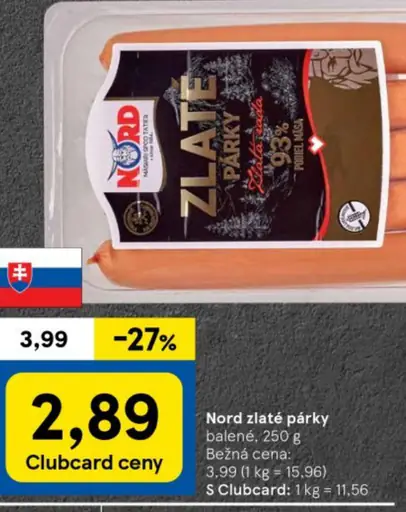 Nord zlaté párky