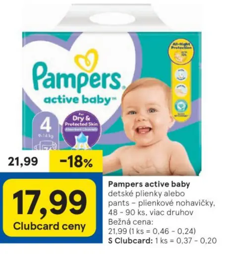 Pampers active baby