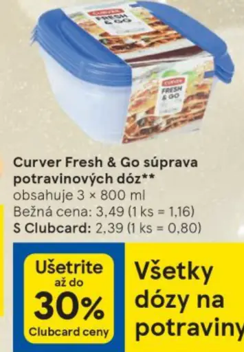 Curver Fresh & Go súprava potravinových dóz