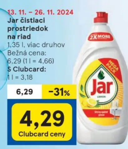 Jar čistiaci prostriedok na riad