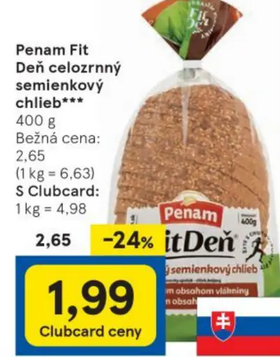 Penam Fit Deň celozrnný semienkový chlieb