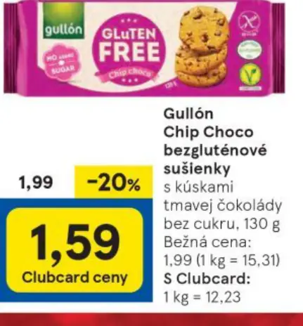 Gullón Chip Choco bezgluténové sušienky