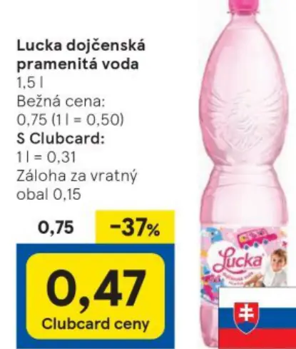 Lucka dojčenská pramenitá voda