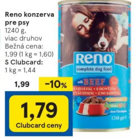 Reno konzerva pre psy