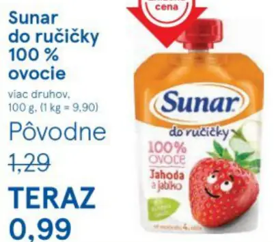 Sunar do ručičky 100% ovocie