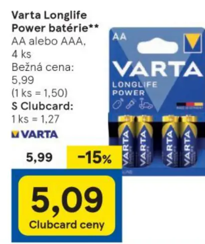 Varta Longlife Power batérie