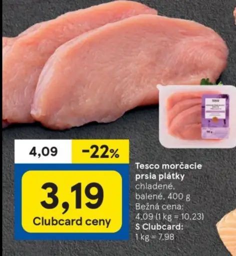 Tesco morčacie prsia plátky