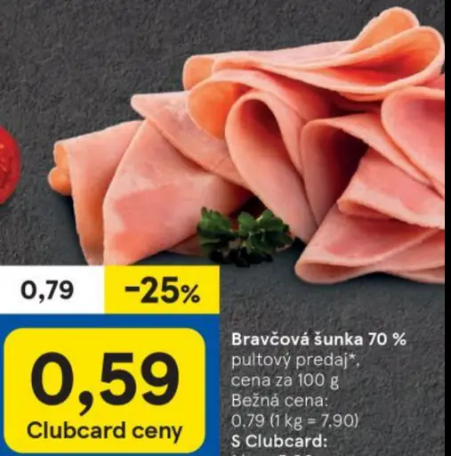 Bravčová šunka 70 %