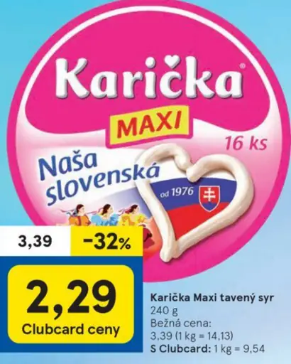 Karička Maxi tavený syr