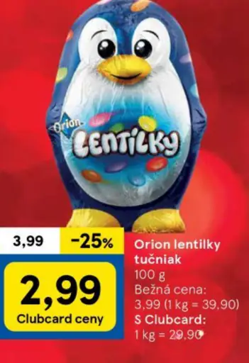 Orion lentilky tučniak