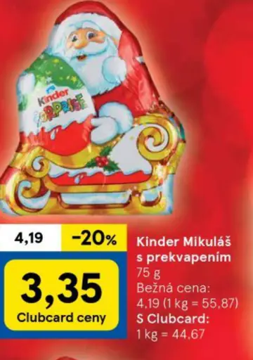 Kinder Mikuláš s prekvapením