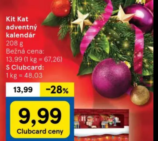 Kit Kat adventný kalendár