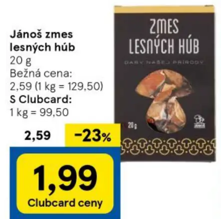 János zmes lesných húb