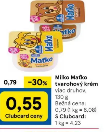 Milko Matko tvarohový krém