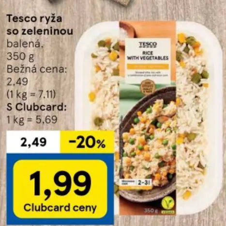 Tesco ryža so zeleninou