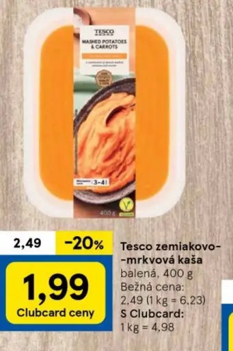 Tesco zemiakovo-mrkvová kaša