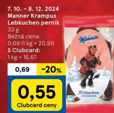 Manner Krampus Lebkuchen perník