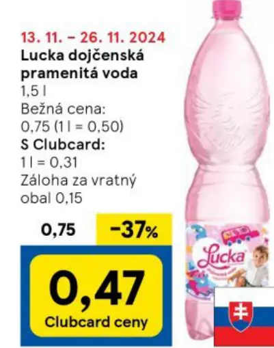 Lucka dojčenská pramenitá voda