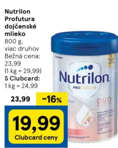 Nutrilon Profutura dojčenské mlieko