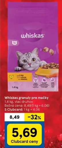 Whiskas granuly pre mačky