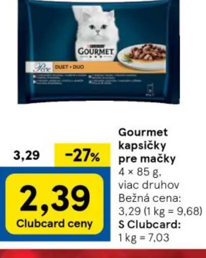 Gourmet kapsičky pre mačky