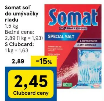 Somat soľ do umývačky riadu