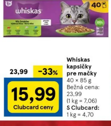 Whiskas kapsičky pre mačky