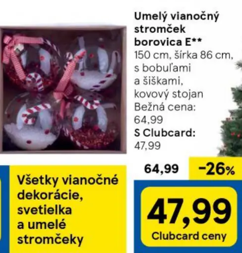 Umelý vianočný stromček borovica E**