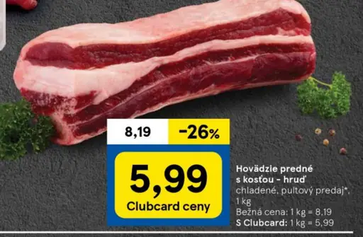 Hovädzie predné s kosťou - hrud