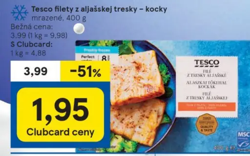 filety z aljaškej tresky – kocky