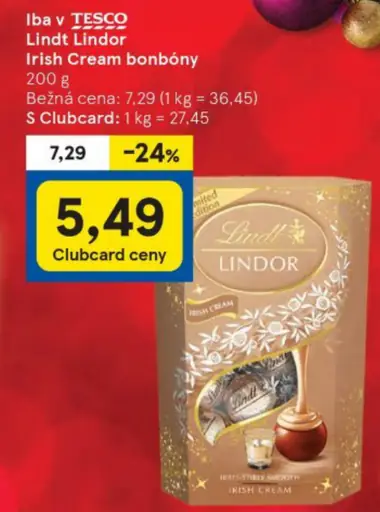 Lindt Lindor Irish Cream bonbóny