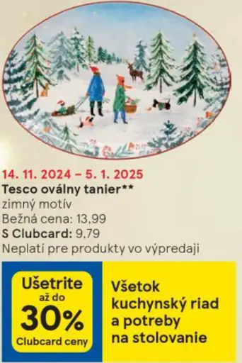 Tesco oválny tanier