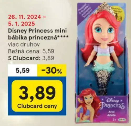 Disney Princess mini bábika princezná