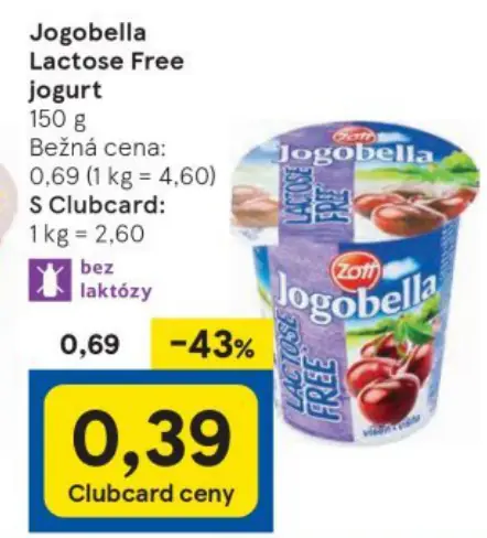 Jogobella Lactose Free jogurt