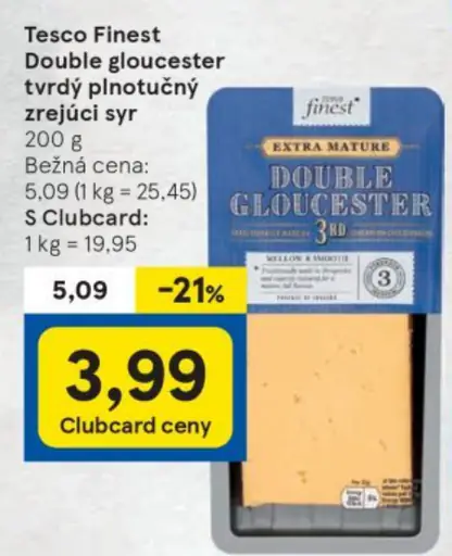 Double gloucester tvrdý plnotučný syr