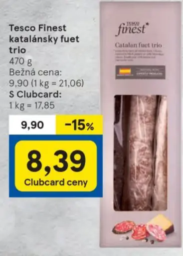 Tesco Finest katalánsky fuet trio