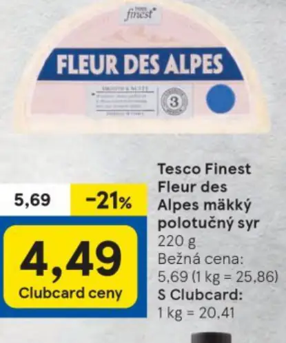 Fleur des Alpes mäkký polotučný syr