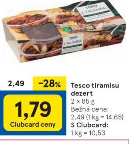 Tesco tiramisu dezert