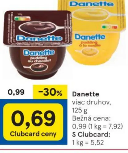 Danette pudding vanilka