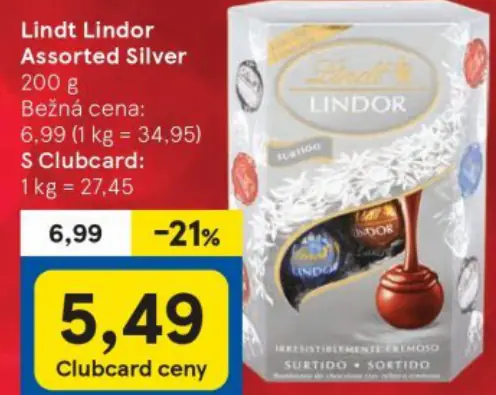 Lindt Lindor Assorted Silver