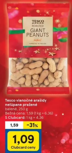 Tesco vianočné arašidy