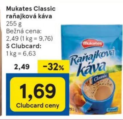 Mukates Classic raňajková káva