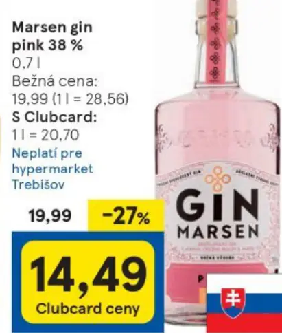 Gin Marsen Pink 38 %