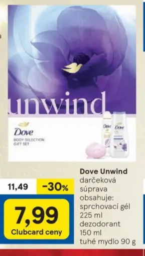 Dove Unwind darčeková súprava