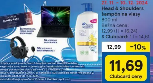 Head & Shoulders šampón na vlasy