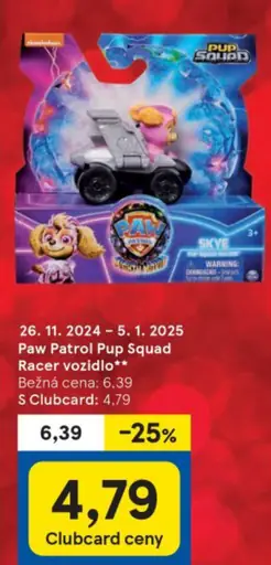 Paw Patrol Pup Squad Racer vozidlo