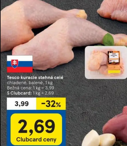 Tesco kuracie stehná celé