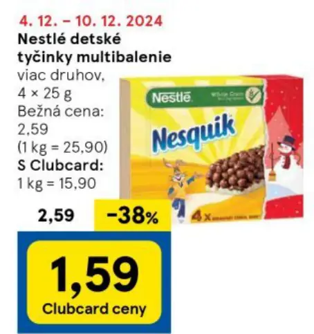 NESQUIK TYČINKY